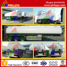 Aço inoxidável 50 Cbm Capacidade Fuel Tanker Semi Trailer